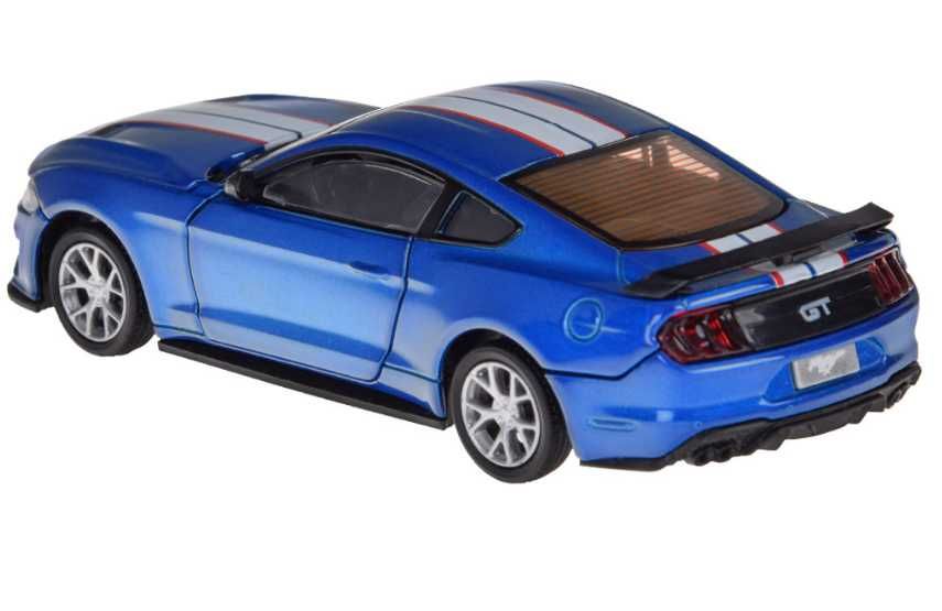 Zabawka dla pasjonatów tuningu mustang gt 2018 niebieski skala 1:42