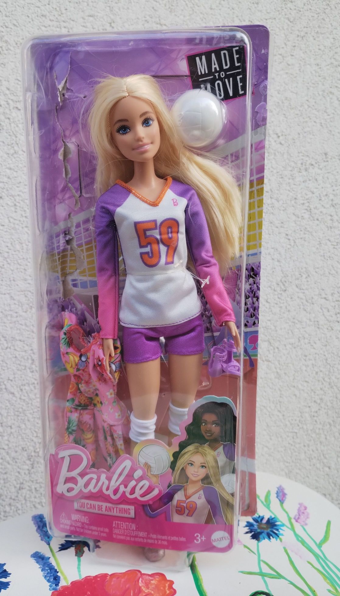 Lalka Barbie Siatkarka Hybryda HKT72 ubranka zestaw dodatki gratis