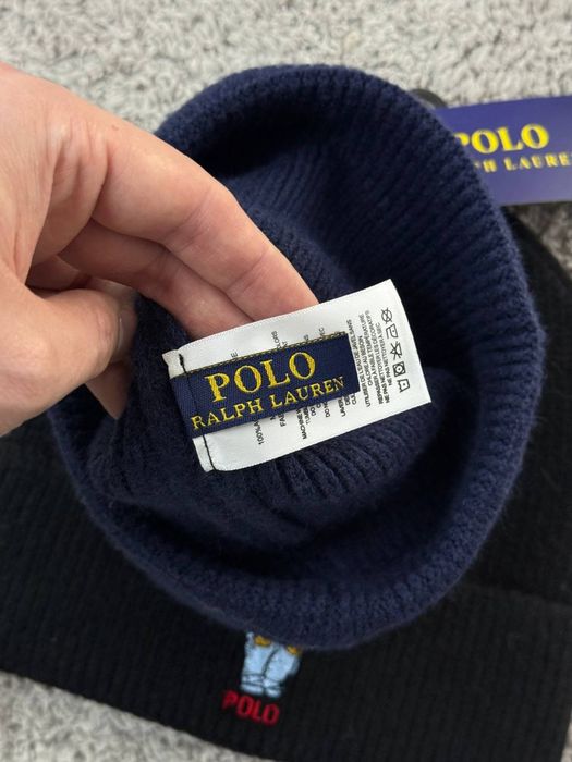 Шапка поло ральф лаурен бір/ шапка ральф лорен з ведмедем чорна/синя