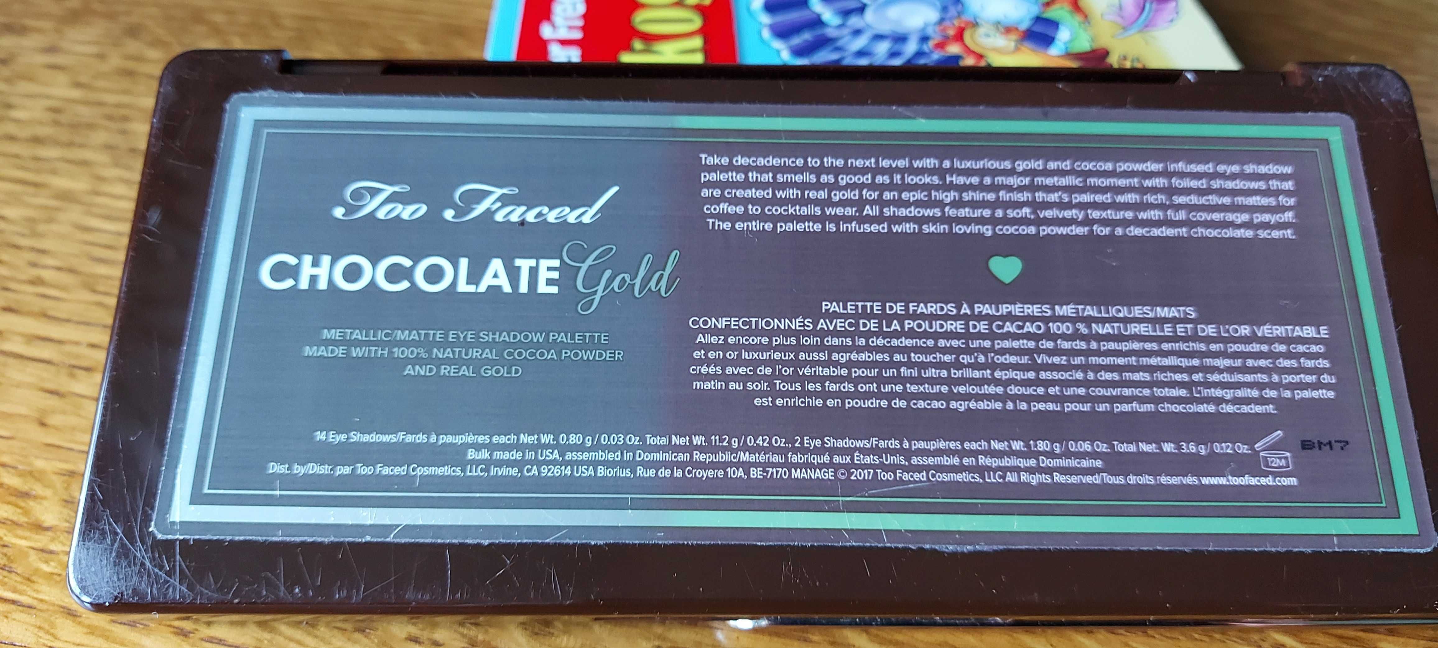 Luksusowa paleta do makijażu Too Faced chocolate gold