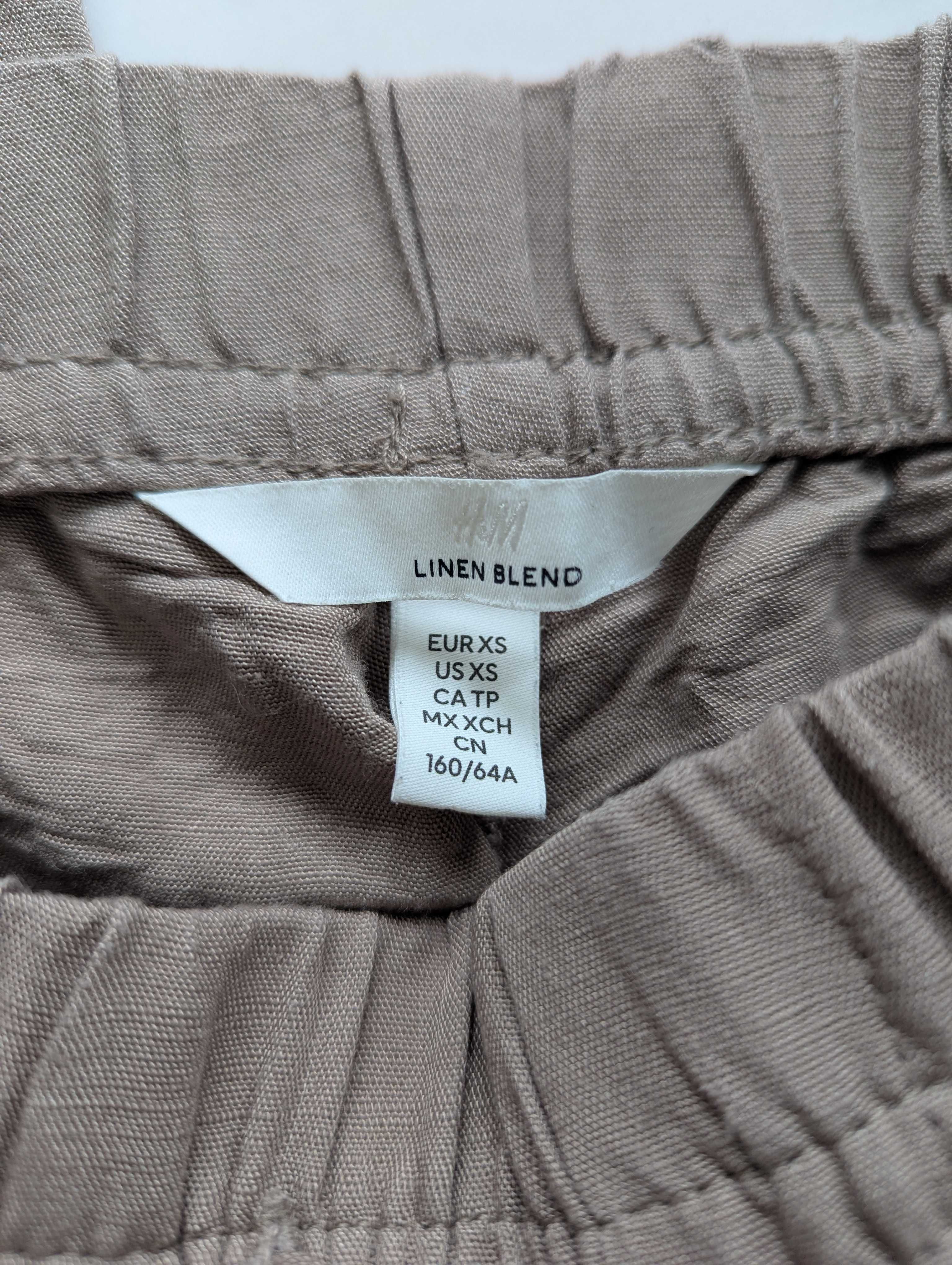 Бежеві літні штани,льон/ віскоза ,H&M,XS/S , ідеальний стан