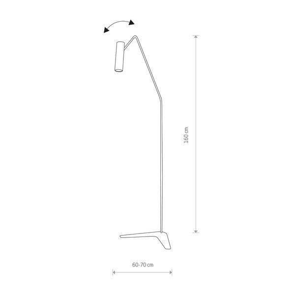 Nowodworski lampa stojąca EYE SUPER BLACK podłogowa czarna 6506