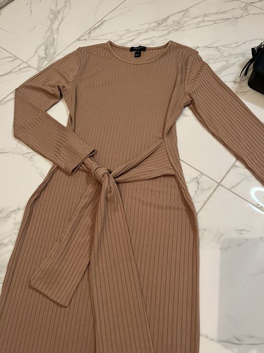 Сукня в рубчик платье миди