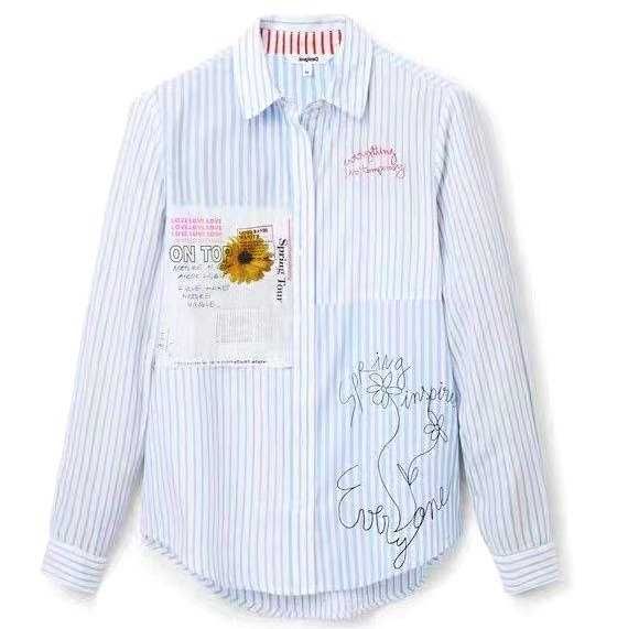 Блузка рубашка со смешанным мотивом от Desigual