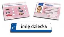 Tablice rejestracyjne z imieniem + Prawo Jazdy do Auto na akumulator