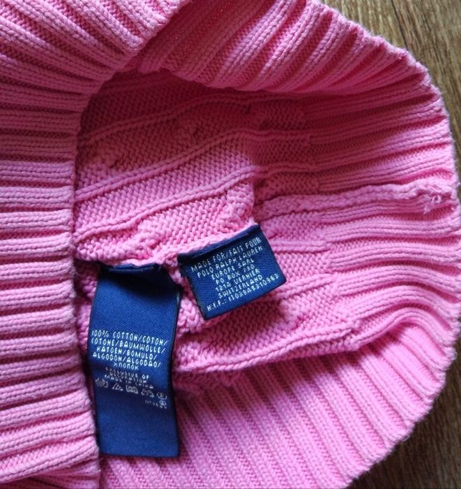 Розовый женский вязаный джемпер свитер Polo Ralph Lauren размер S-M