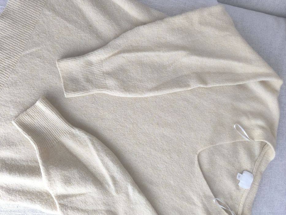 H&M sweter tunika żółty cytrynowy S