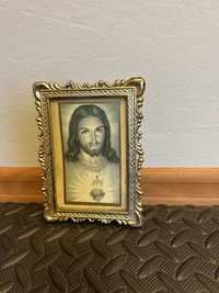 Stary zabytkowy obrazek Jezus Chrystus