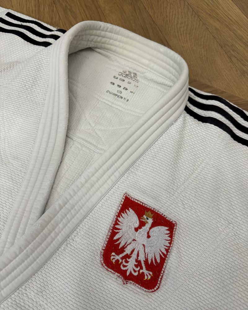 Biała judoga Adidas Champion II Slim Fit - 175 cm