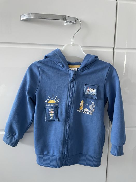 Bluza chłopięca niemowlęca z kapturem dresowa suwak So Cute Pepco  80