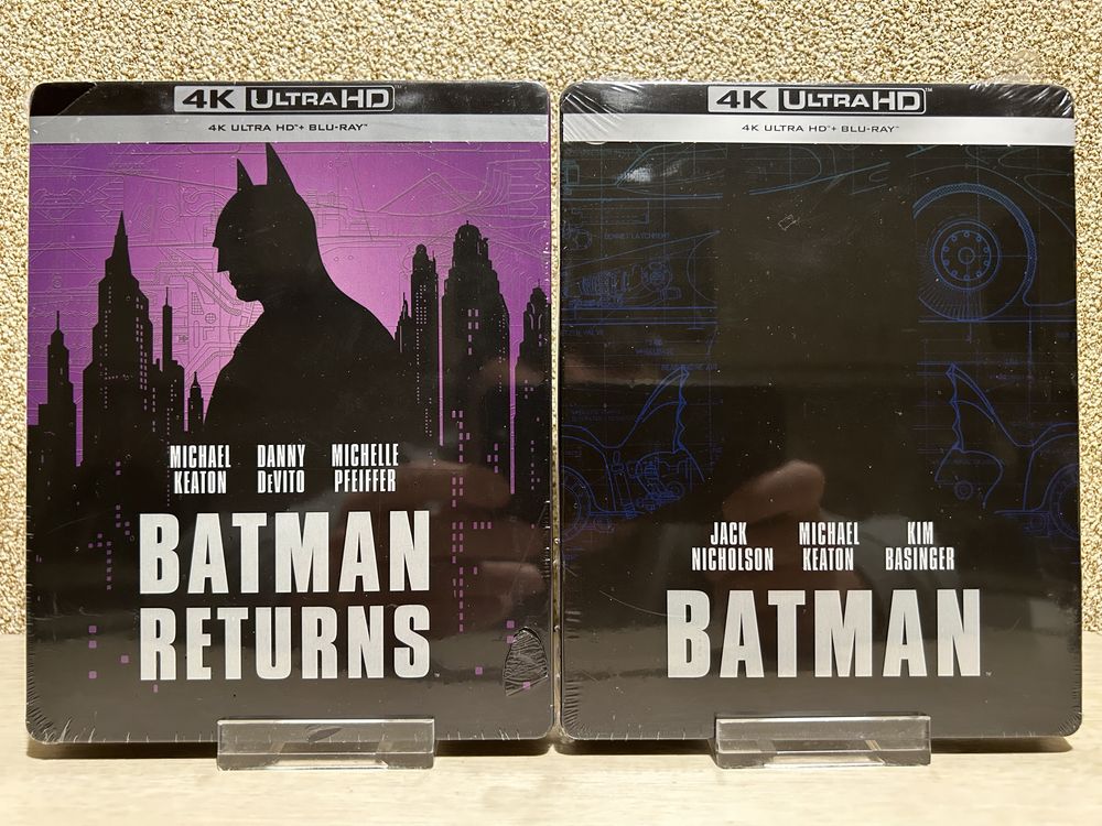 Steelbook 4K Ultra HD Blu-ray Темный рыцарь 1-3 /  Бэтмен 1-4  рус.яз.