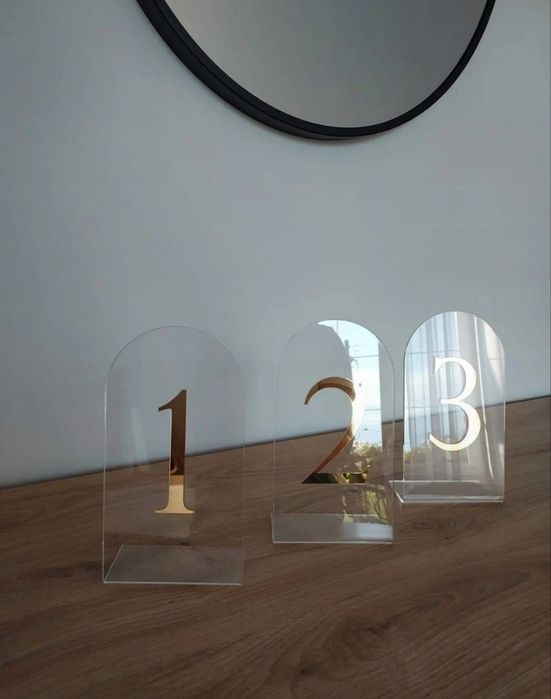 Numerki na stół plexi 10 sztuk