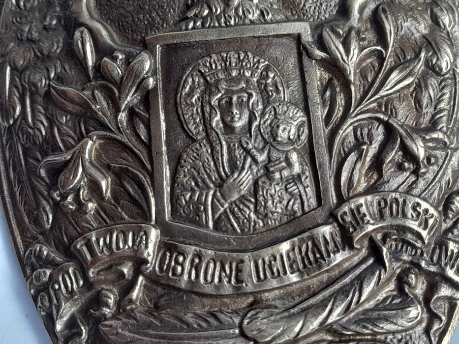 Ryngraf Narodowe Siły Zbrojne z Matką Boską i orłem w koronie (15 cm)