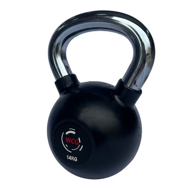 Гиря прогумована з хромованою ручкою WCG 14 КГ