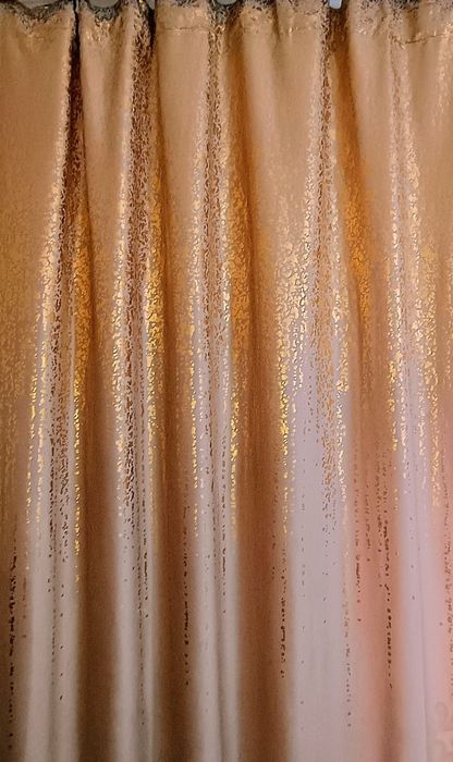Zasłony złoty descz beżowe welurowe aksamitne