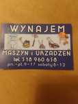 WYPOŻYCZALNIA -sprzętu budowlanego i maszyn