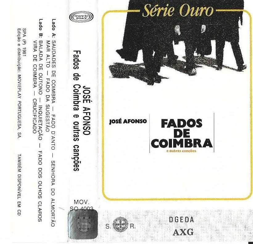 José Afonso	- - - - -		Fados de Coimbra e Outras Canções	- - - - -	K7