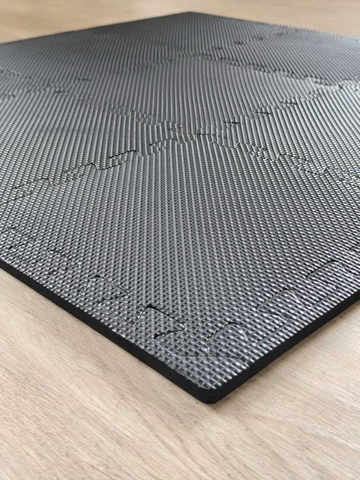 Czarna Mata Piankowa 1cm Puzzle do ćwiczeń fitness sprzęt siłownia