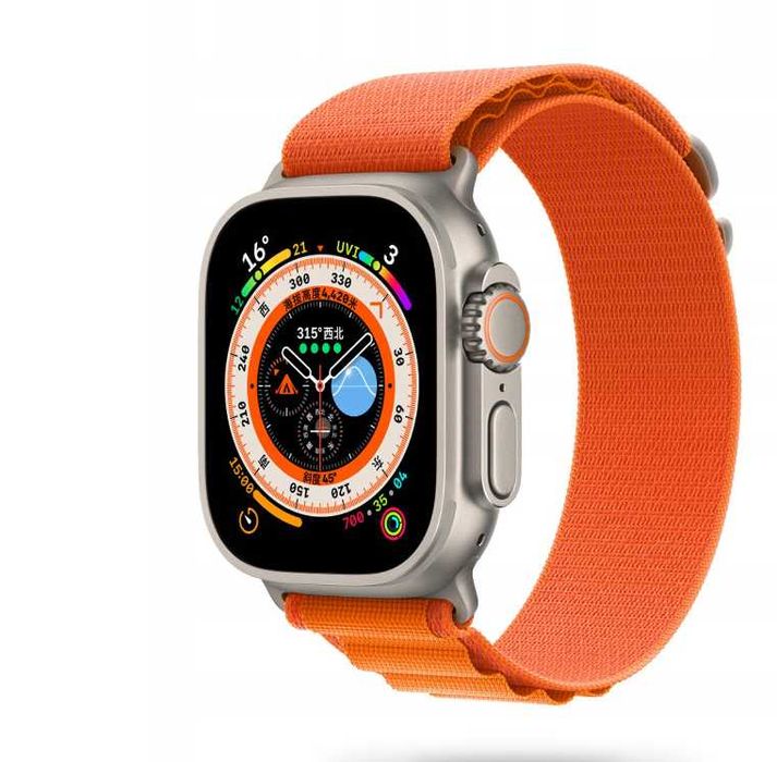 Apple Watch 42/44/45mm Opaska Pasek Materiałowy Pomarańcz kod 1804