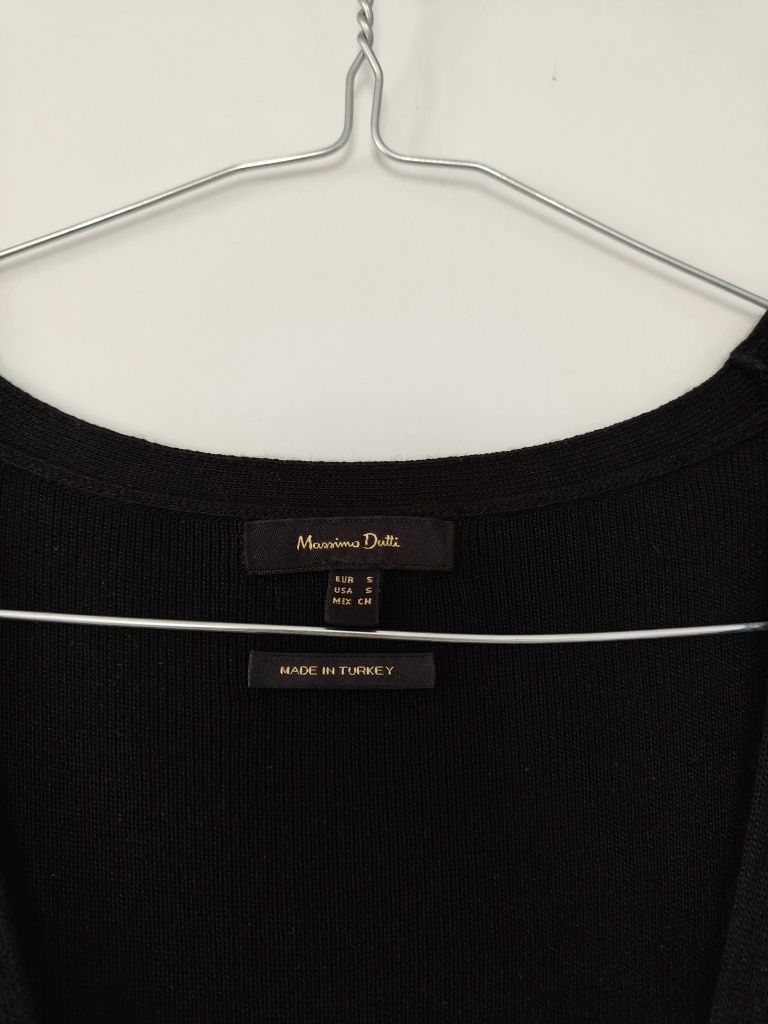 Kamizelka Massimo dutti 38 M czarna wiskozowa długa