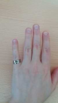 Nausznica pierścionek metalowy srebrny kolor nowy