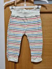 Spodnie dresowe kremowe w kolorowe paski - 86