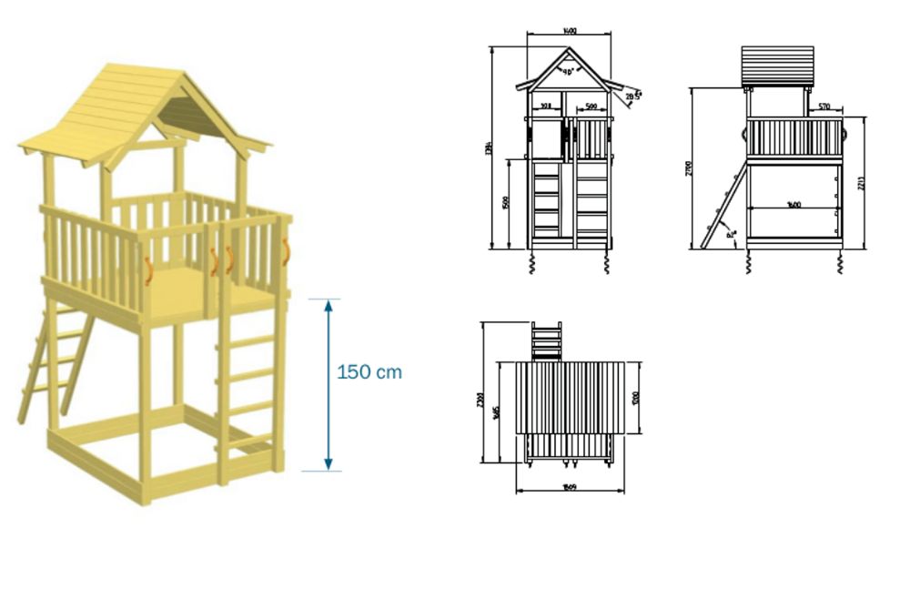 В наявності! Дитячий майданчик Blue Rabbit PAGODA