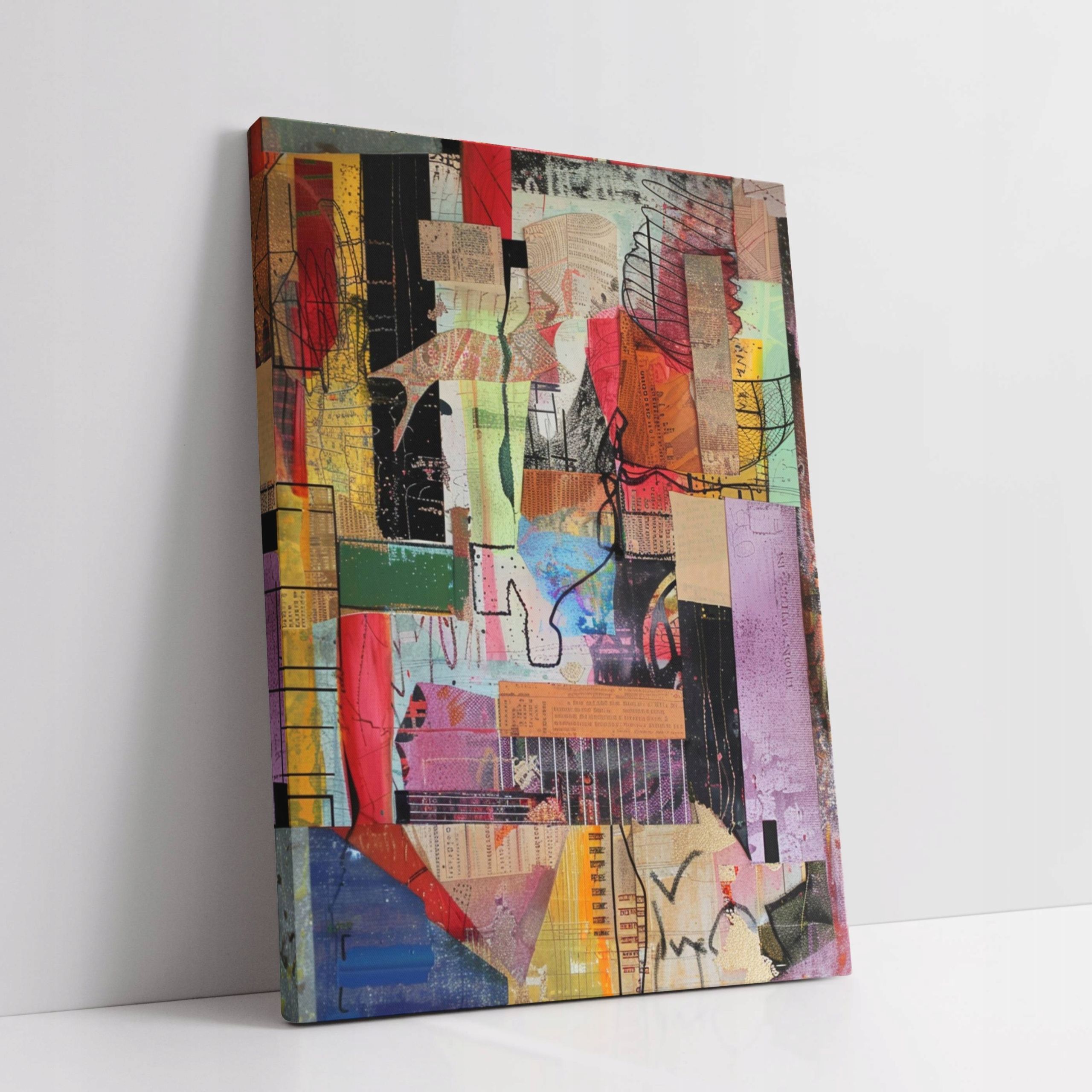 Obraz na Płótnie "Abstrakcyjne Linie i Kolory" 30x40 cm