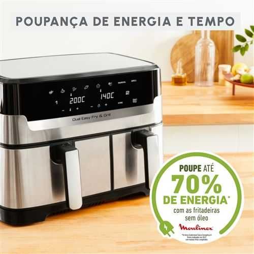 Fritadeira sem Óleo MOULINEX Easy Fry & Grill Dual EZ905D20 Digital