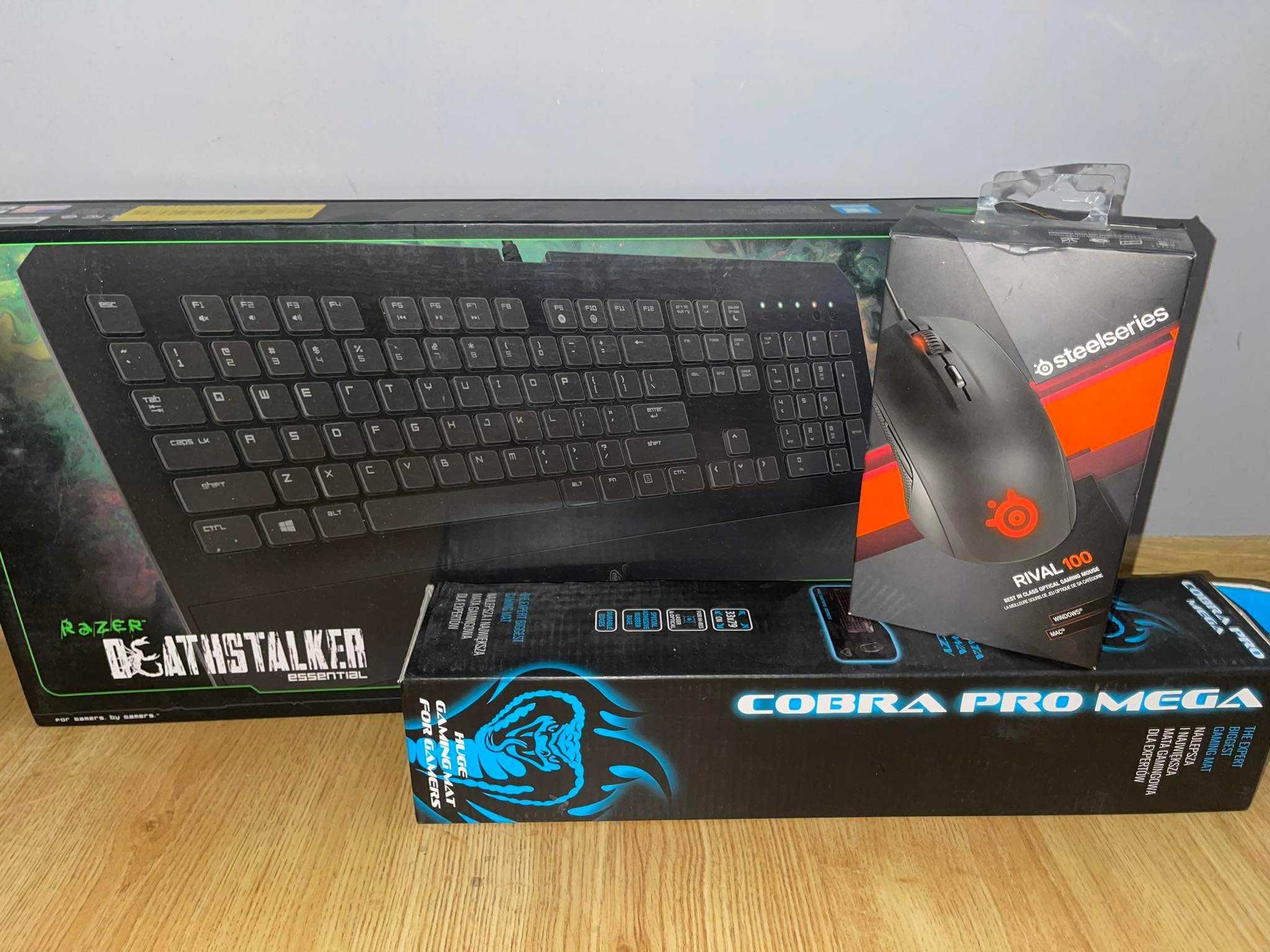 Zestaw do grania (klawiatura RAZER/myszka STEELSERIES)