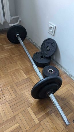 zestaw ciężarów + sztanga