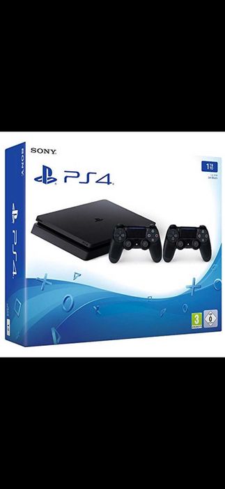 PS4 Slim 1TB + 2 Comandos + 2 Jogos