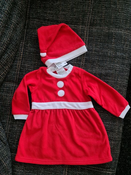 Strój Mikołaja, Mikołajki Sukienka  rozm. 74 nowy