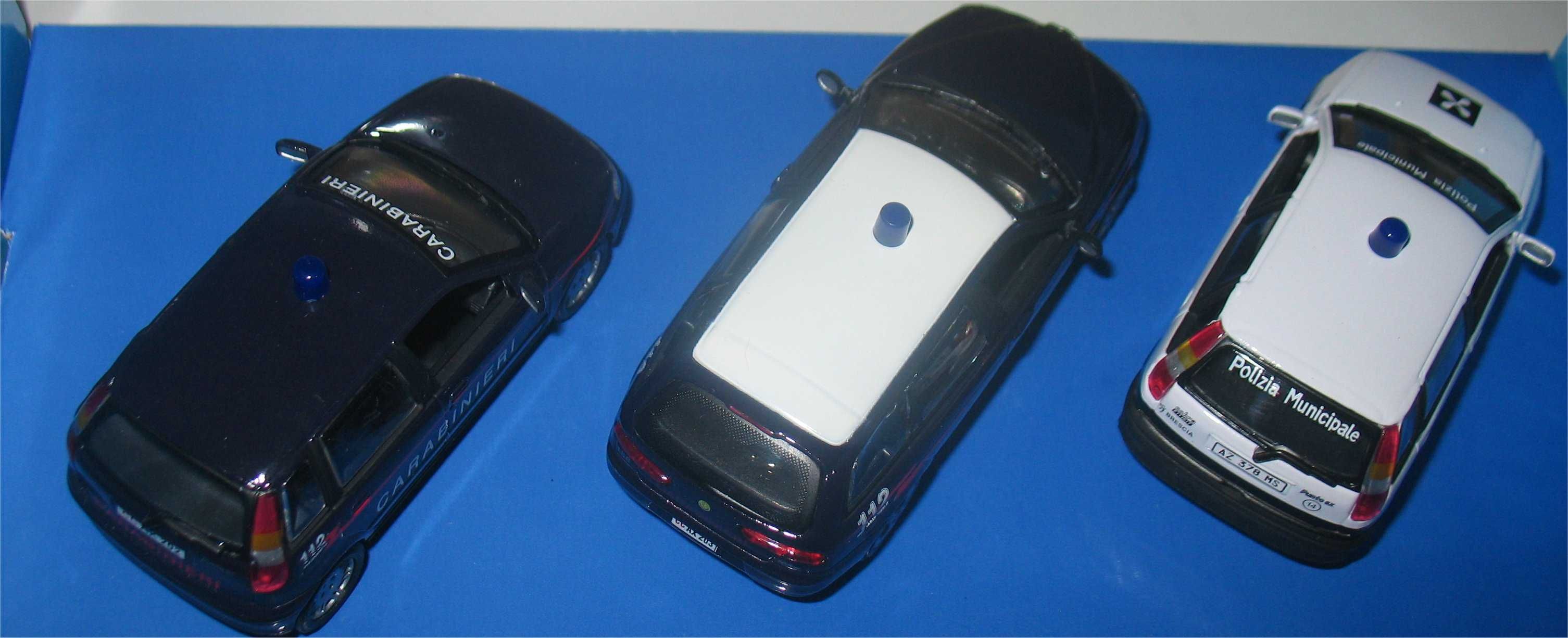 Cararama - 2 Fiat Punto & Alfa Romeo 156 SW - Policia Italiana