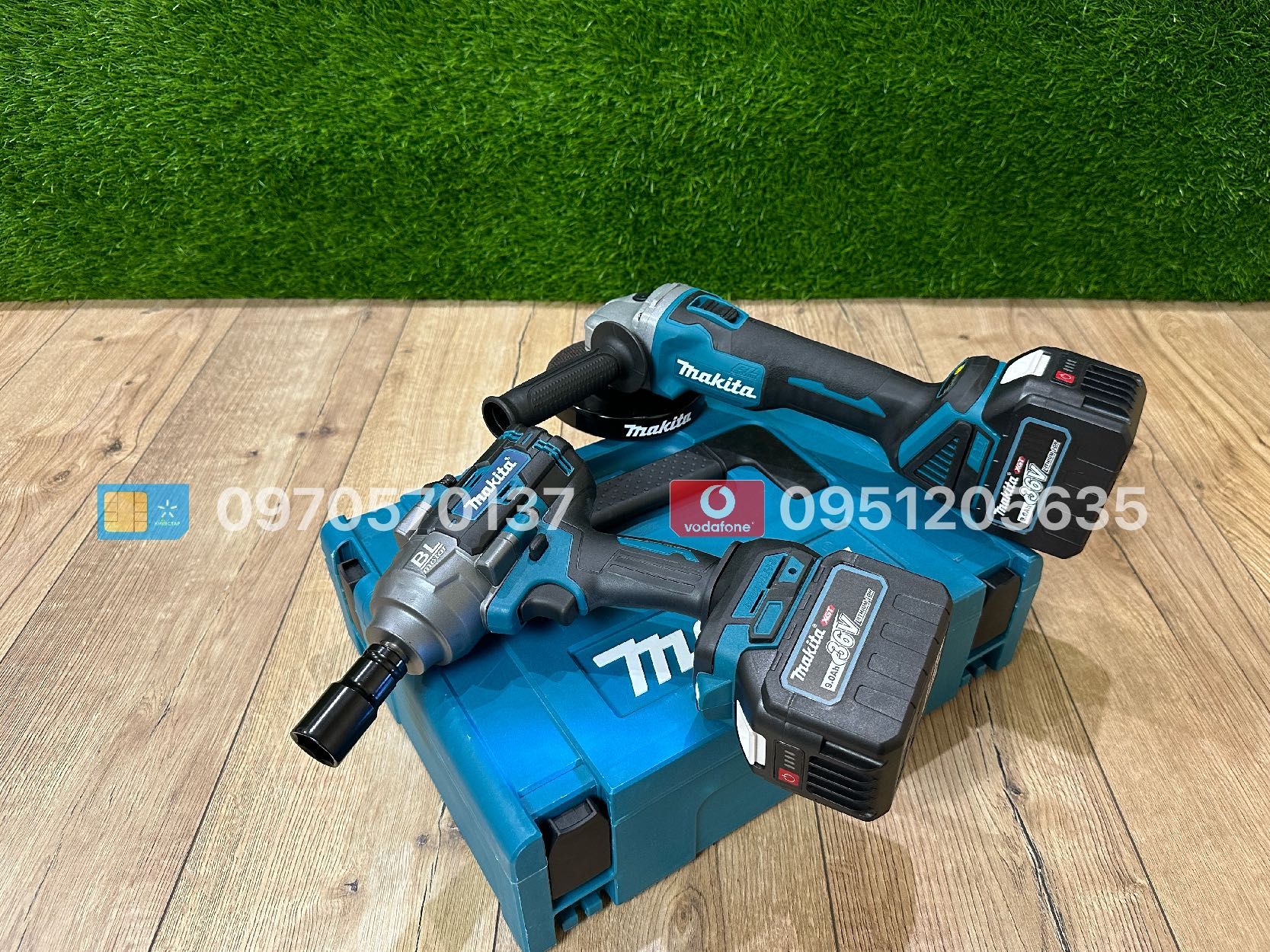 Набір 2 В 1 Makita Гайковерт DTW1002Bl + Болгарка DGA504 36V 9Ah флекс