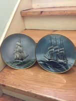 2 pratos de porcelana SPAL “Últimos Grandes Veleiros” (Martim Lapa)