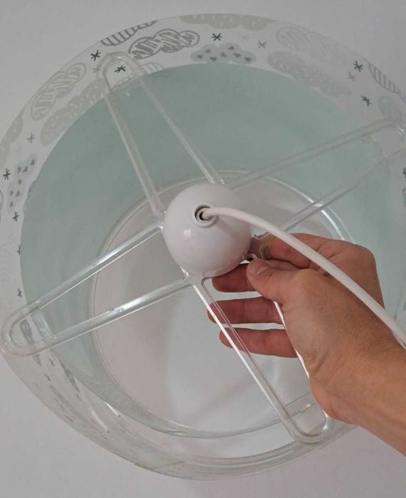 Vendo candeiro de tecto verde água