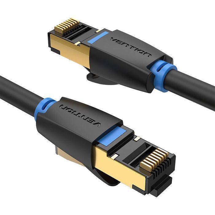 Kabel Sieciowy Cat8 Sftp Vention Ikabn Rj45 Ethernet 40Gbps 15M Czarny