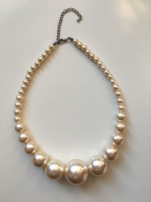 Sznur sztucznych pereł naszyjnik duże korale