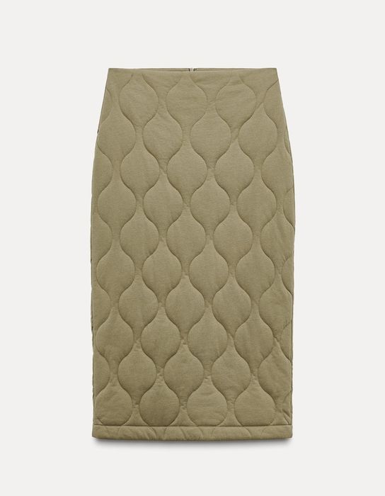 Zara стьобана бавовняна спідниця міді S/M/L