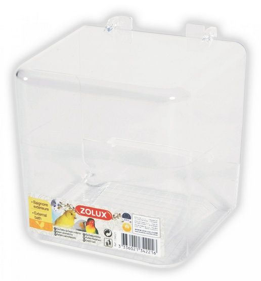 Solidny basen zewnętrzny do mocowania w klatce dla ptaków papug Zolux