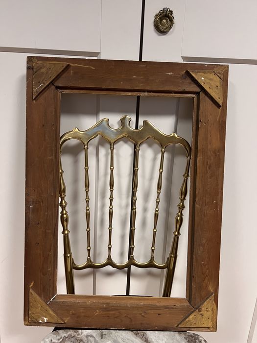 Rama do obrazu lustra obraz lustro antyk vintage drewniana złota