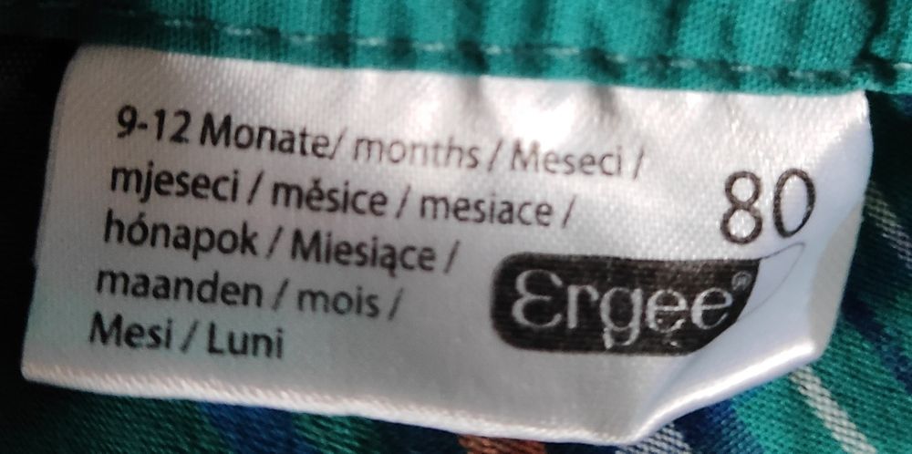 Koszula na krótki rękaw + bluzka 80