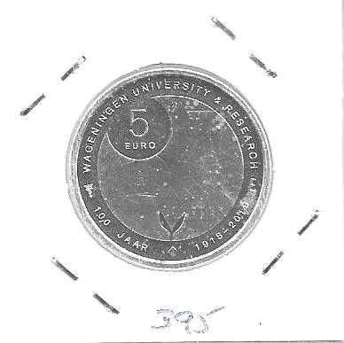 Holanda - -- 5 Euros - 2018 - -  Universidade de Wageningen - -  Moeda