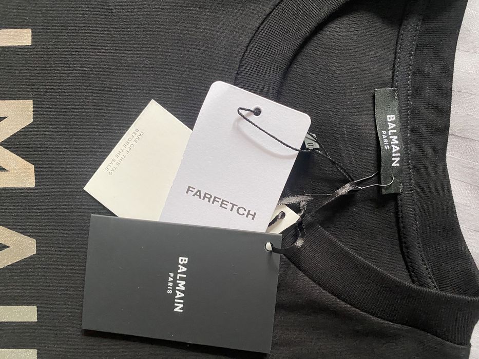 Koszulka BALMAIN Paris T-shirt czarny rozm.M