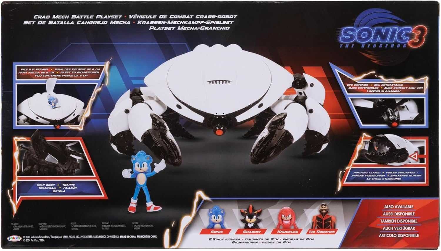 Набір Sonic The Hedgehog Sonic 3 Movie Crab Mech Сонік 3, Краб робот