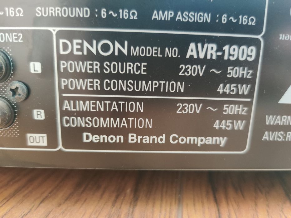 Amplituner Denon AVR-1909