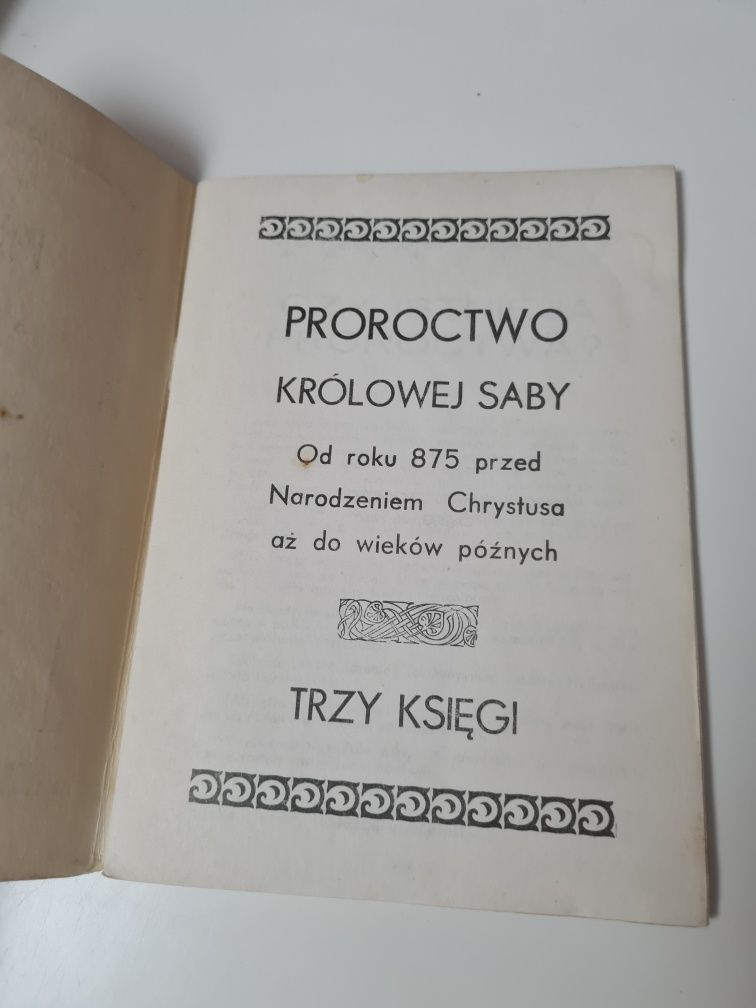 Proroctwo królowej Saby Trzy księgi Od roku 875 przed Narodzeniem