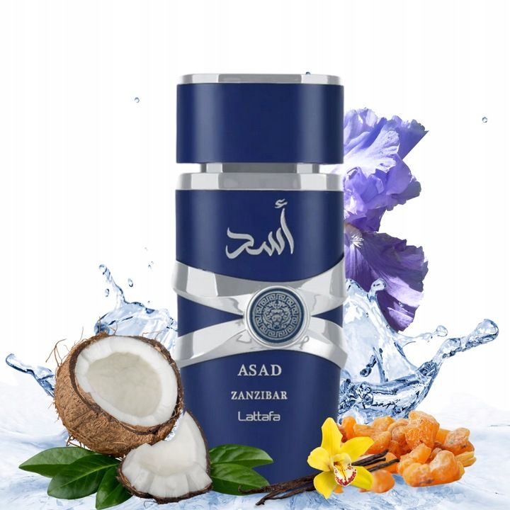 Lattafa Asad Zanzibar Woda perfumowana EDP Męskie Trwały Zapach 100 ml