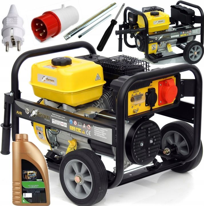 Profesjonalny Agregat Prądotwórczy 5,2kw Generator Avr Miedź Stojan Ko